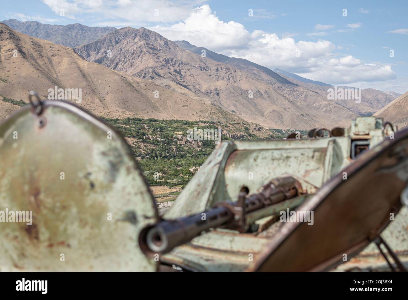 Vieux matériel militaire dans la vallée de Panjshir, en Afghanistan Banque D'Images