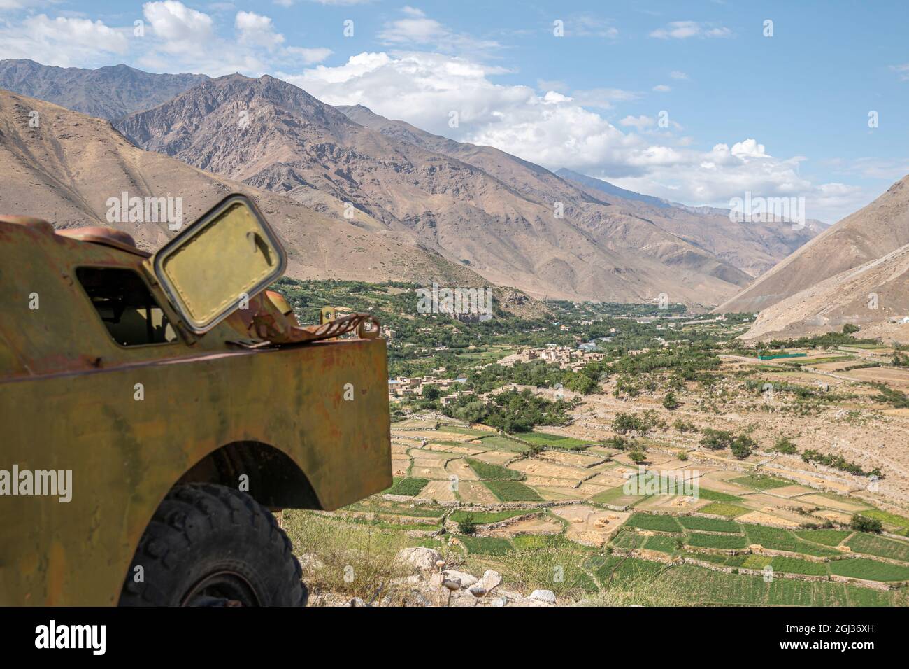 Vieux matériel militaire dans la vallée de Panjshir, en Afghanistan Banque D'Images