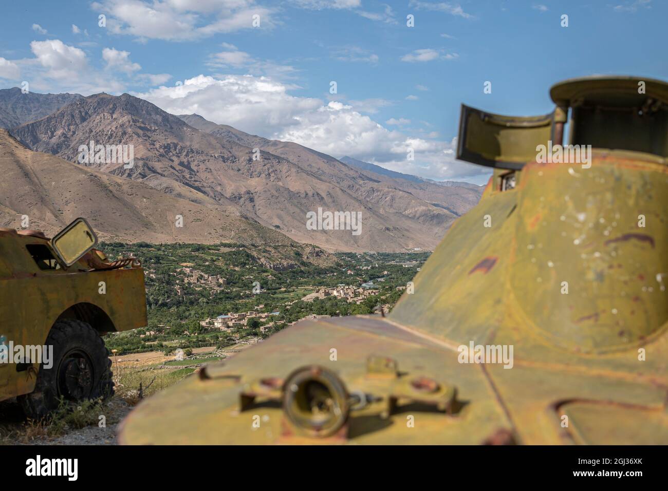 Vieux matériel militaire dans la vallée de Panjshir, en Afghanistan Banque D'Images