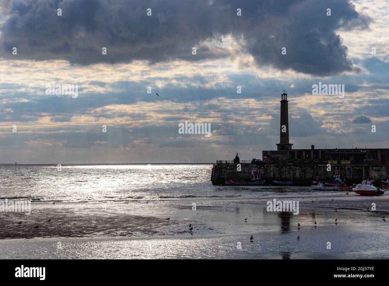 Vue imprenable sur la plage de Margate Banque D'Images