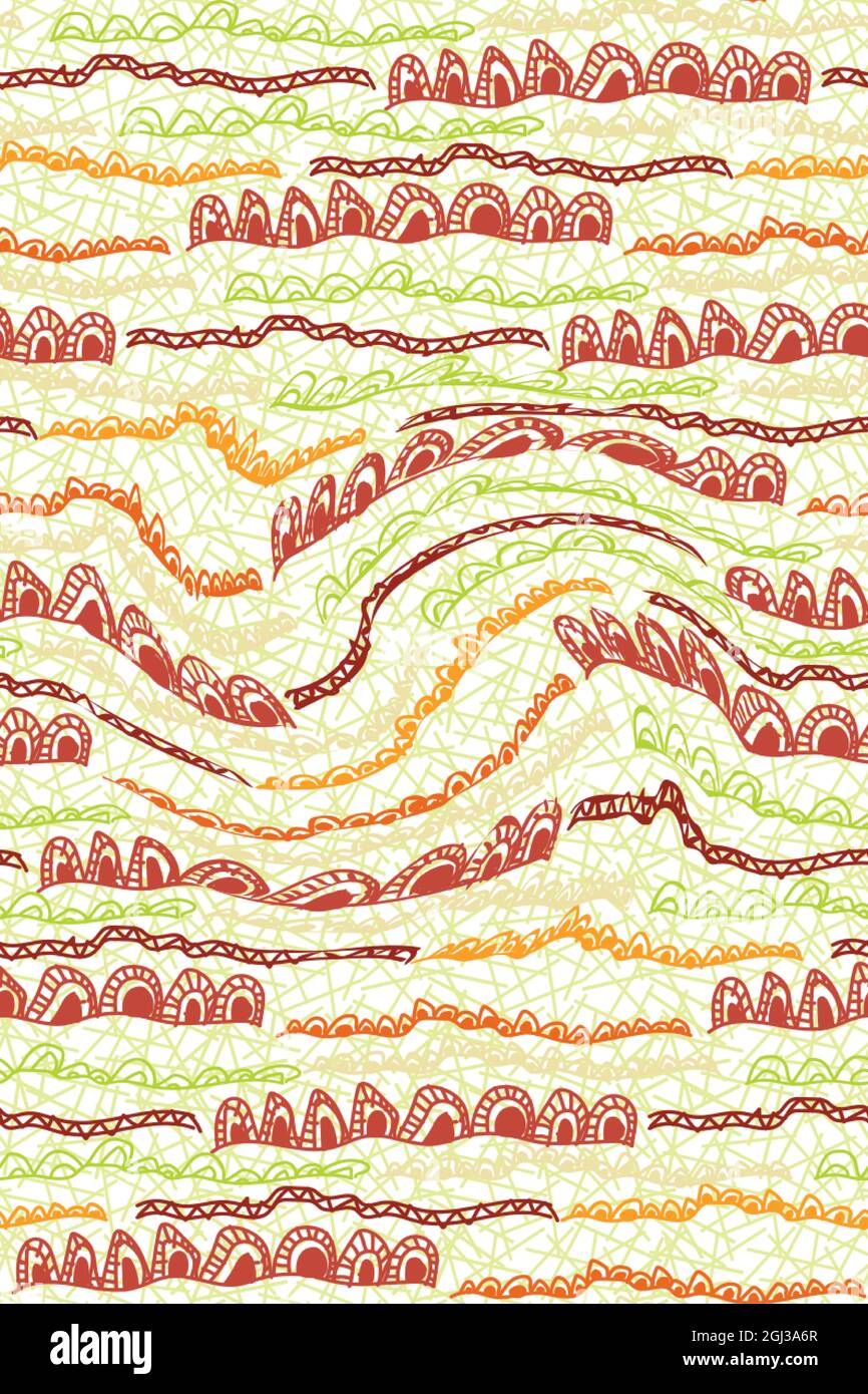 Tissu à imprimé africain, décoration ethnique faite à la main, motifs tribaux sans couture éléments géométriques. Vector texture, afro textile Ankara style de mode. Illustration de Vecteur