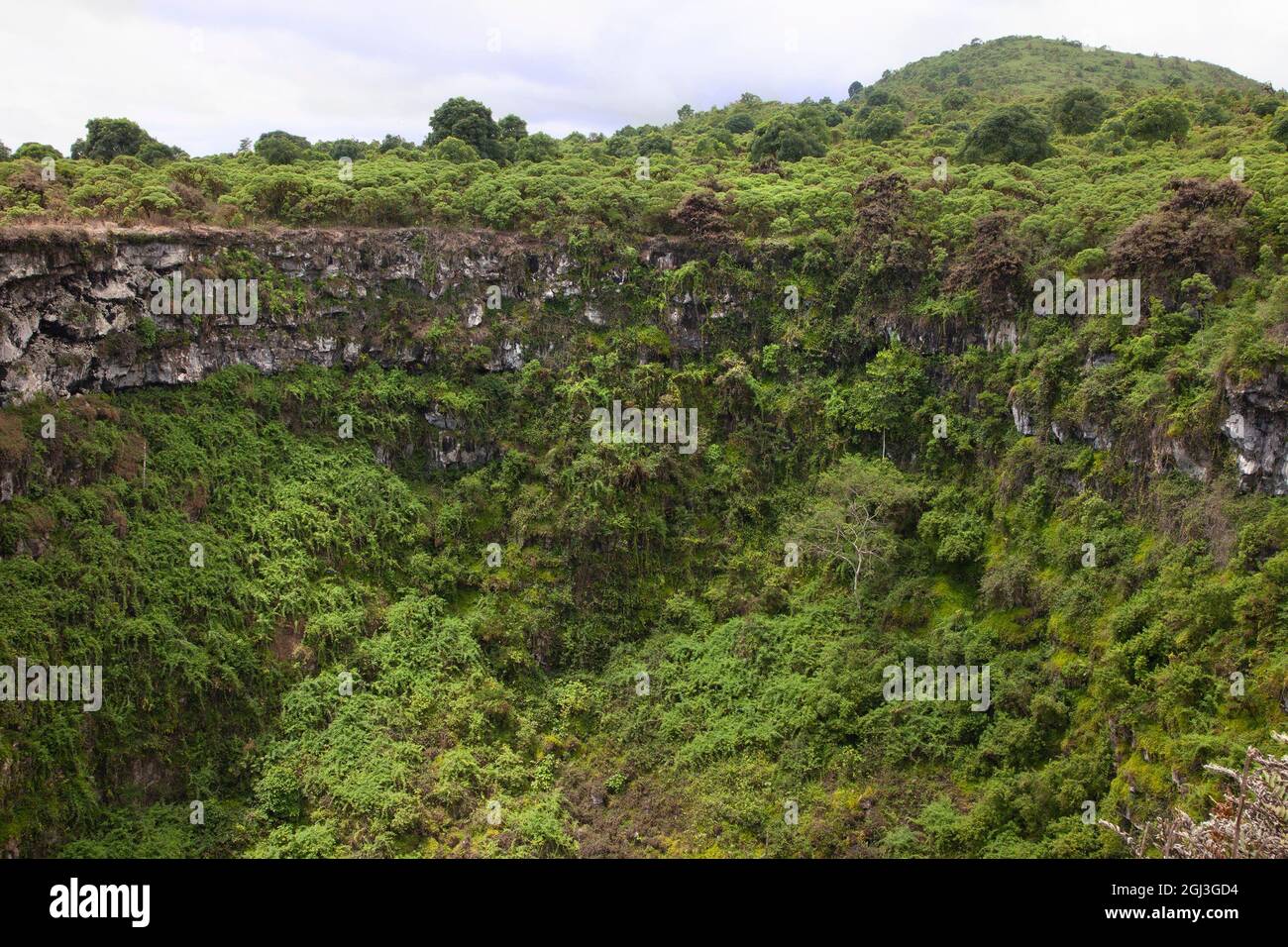 Los Gemelos trou lavabo volcanique créé par l'effondrement de la chambre magmatique Banque D'Images