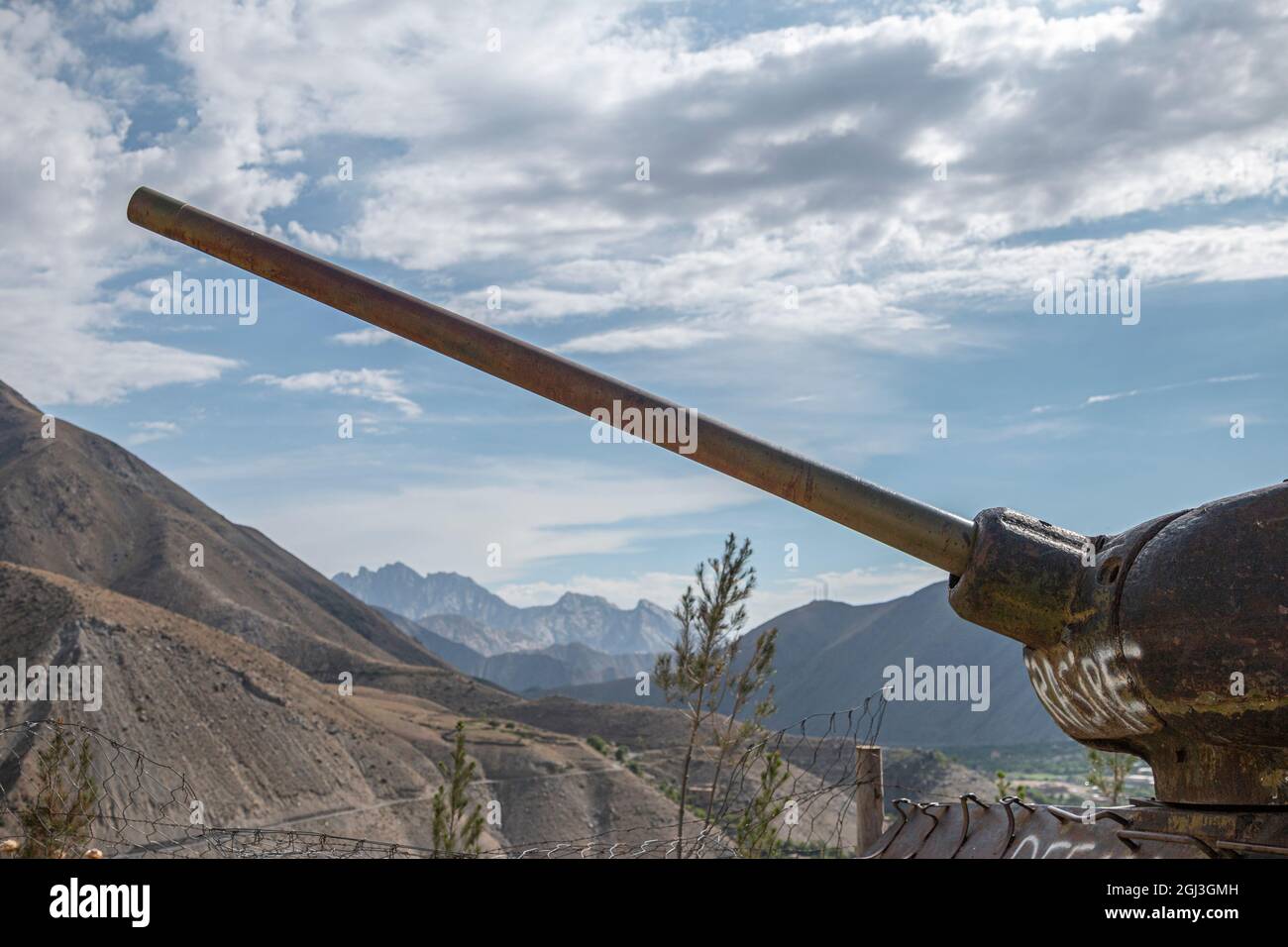 Vieux matériel militaire dans la vallée de Panjshir, en Afghanistan Banque D'Images