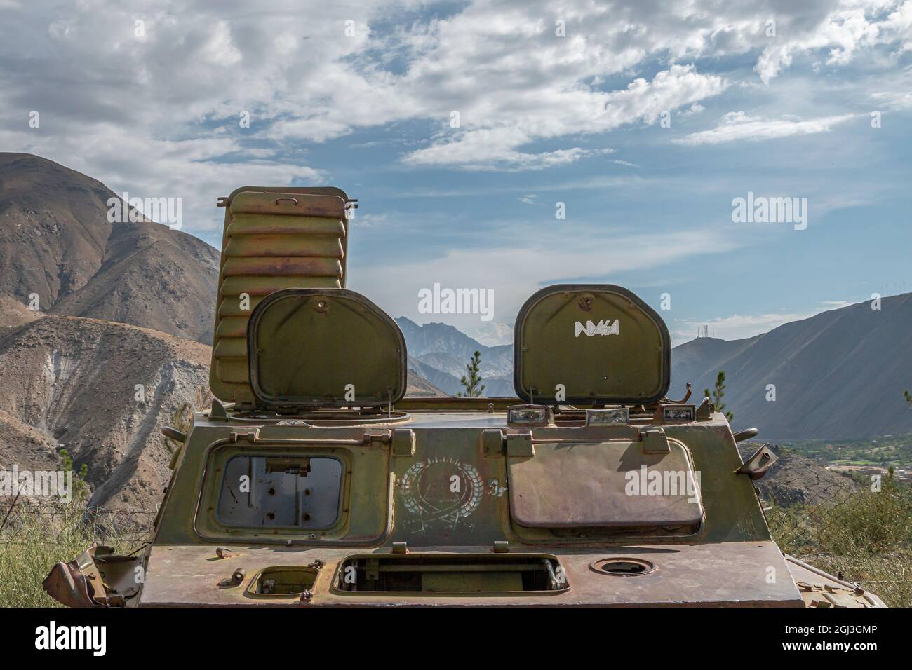Vieux matériel militaire dans la vallée de Panjshir, en Afghanistan Banque D'Images