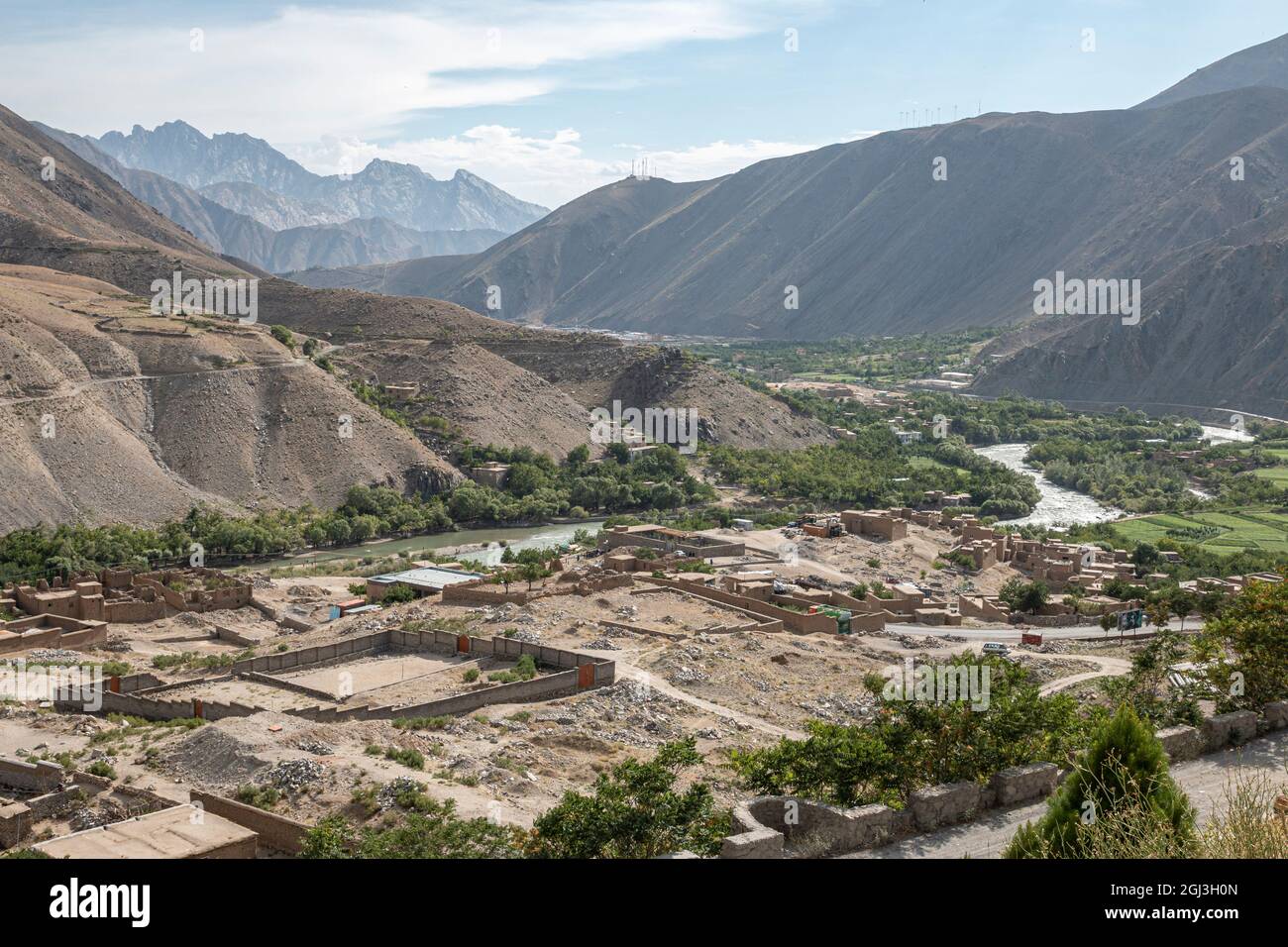 La vallée de Panjshir en Afghanistan Banque D'Images