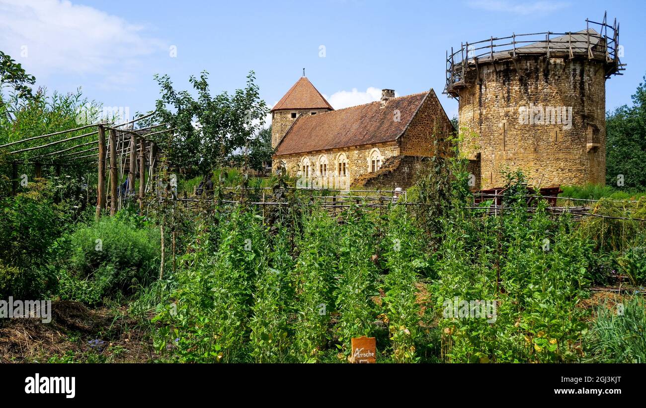 Site de construction du château de Guédelon, Treigny-Perreuse-Sainte-Colombe, Yonne, Bourgogne Franche-Comté, France Banque D'Images