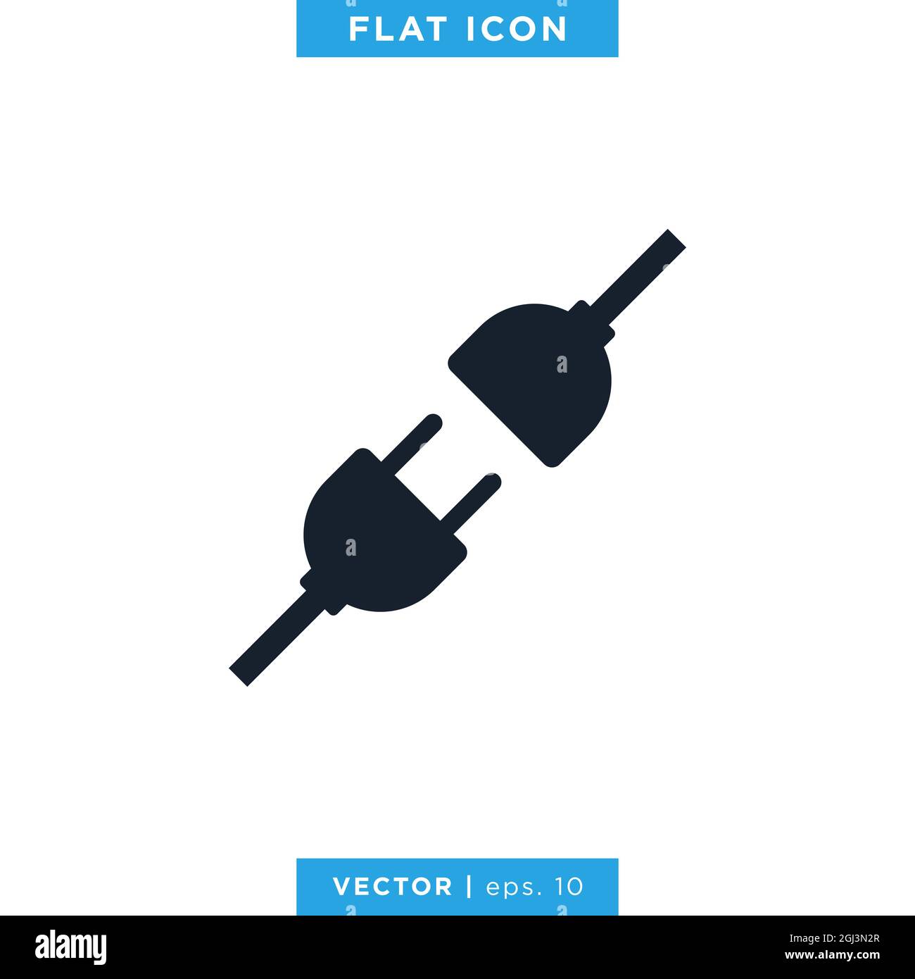 Modèle de conception d'illustrations vectorielles d'icône de fiche électrique. Vecteur eps 10. Illustration de Vecteur