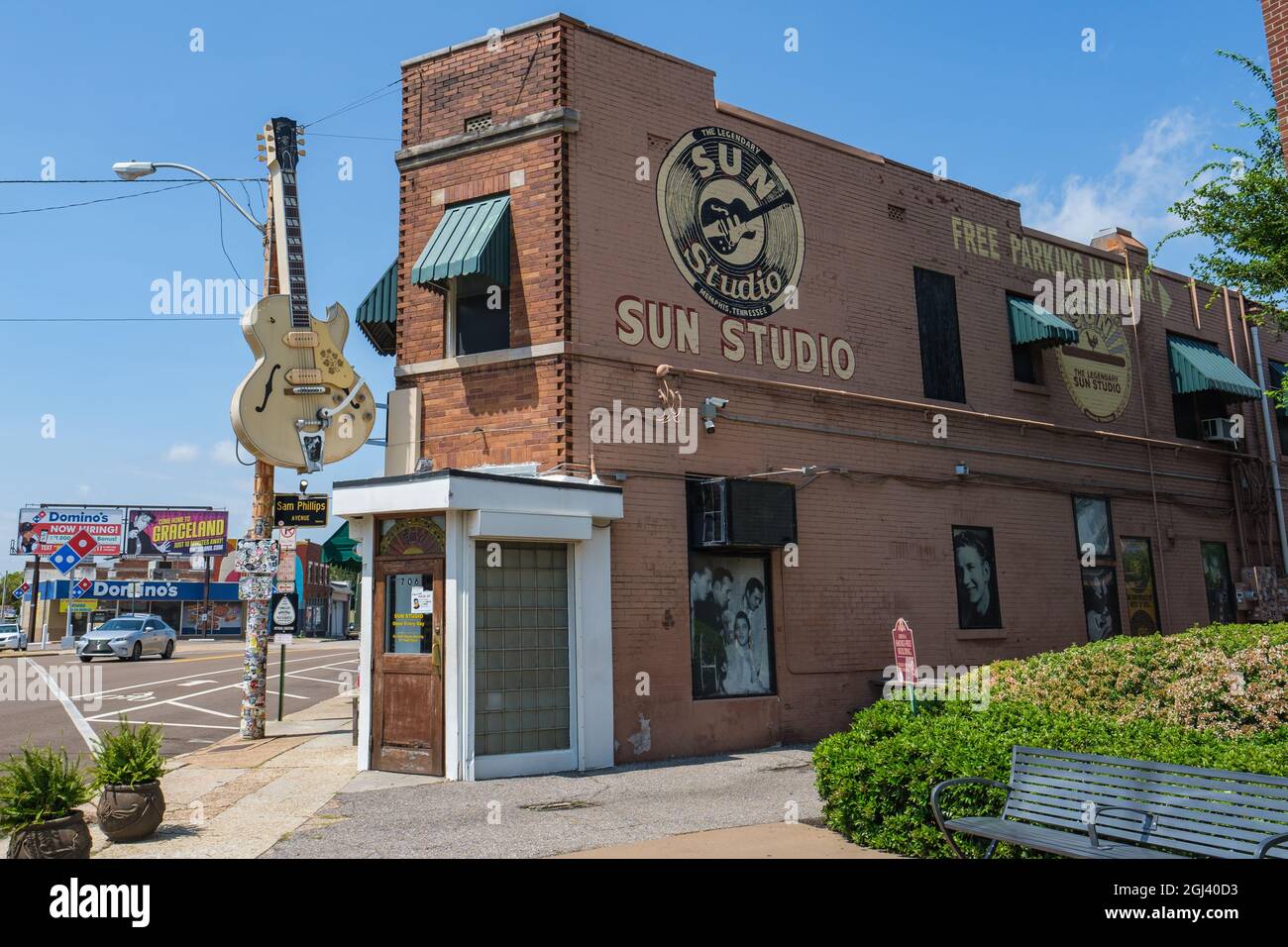 MEMPHIS, TN, États-Unis - 1er SEPTEMBRE 2021 : historique Sun Studios sur Union Avenue Banque D'Images