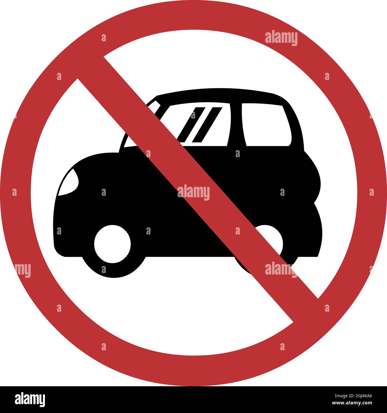 Illustration vectorielle du panneau de signalisation, pas de stationnement avec une icône de voiture Illustration de Vecteur