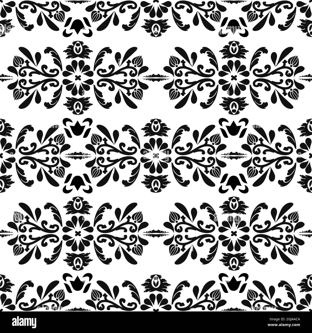 Motif oriental sans couture.pochoirs de peinture à fleurs réutilisables. Pour la conception de mur, textile, papier peint, d'emballage ou de raclage. Graphiques numériques Illustration de Vecteur