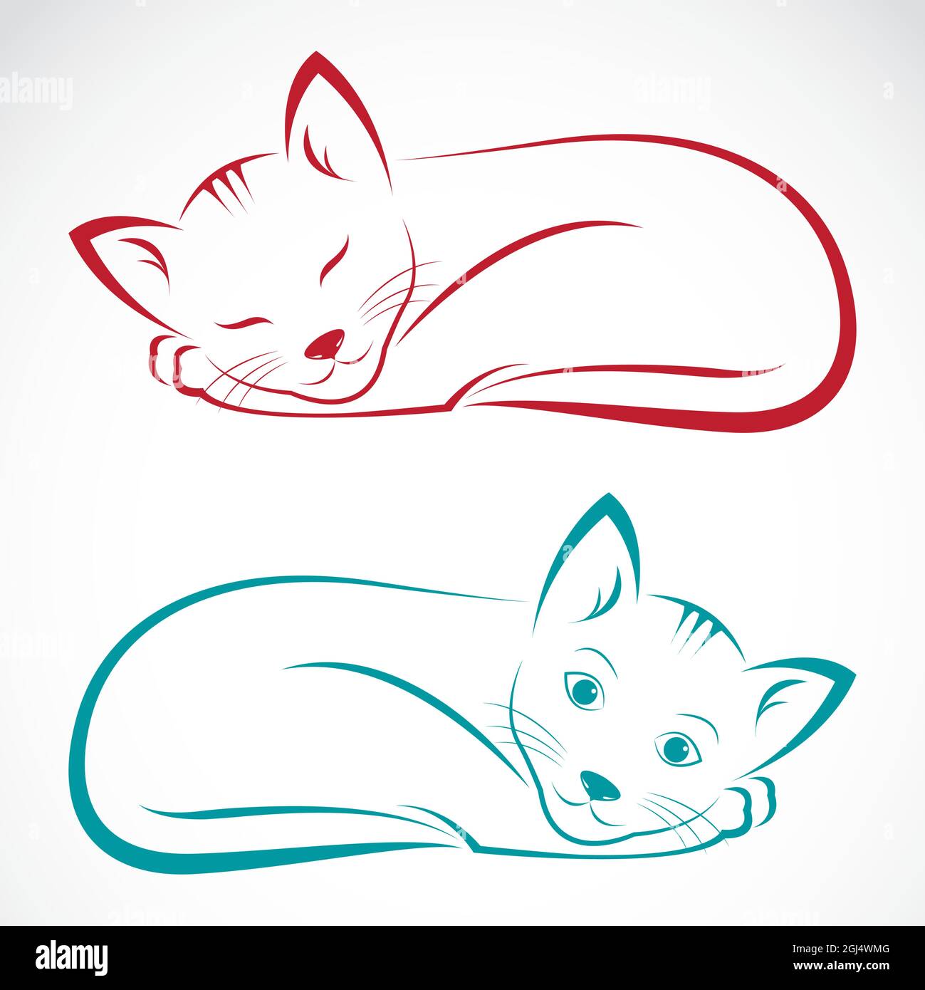 Dessin Chat De Profil Facile Image vectorielle d'un chat sur fond blanc. Illustration vectorielle  superposée facile à modifier. Animaux sauvages. Animaux de compagnie Image  Vectorielle Stock - Alamy