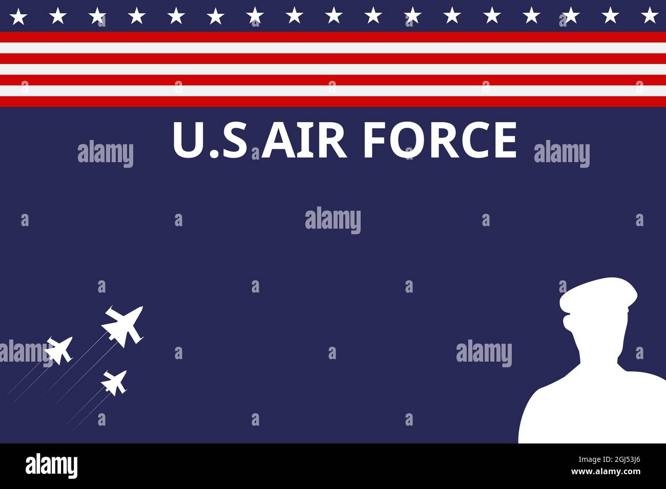 Illustration de la conception vectorielle de l'armée de l'air des États-Unis Illustration de Vecteur