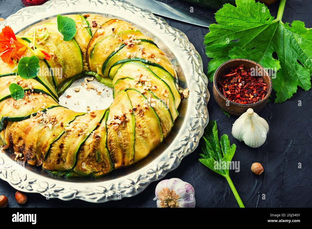 Terrine De Legumes D Ete De Courgettes Gratin De Legumes Photo Stock Alamy