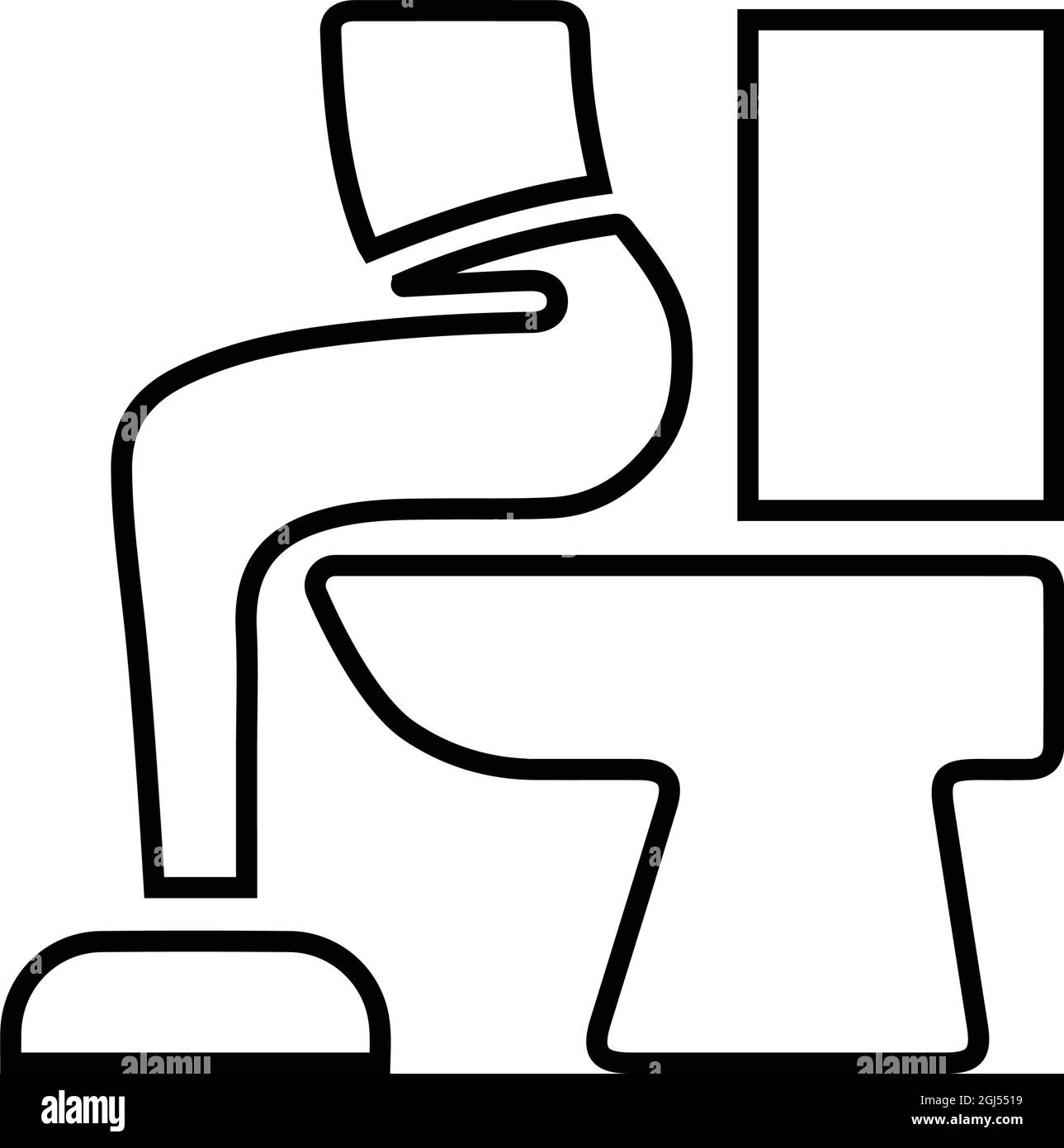 Intestin, diarrhée, icône irritable - utilisation à des fins commerciales, médias imprimés, web ou tout type de projets de conception. Fichier EPS vectoriel. Illustration de Vecteur