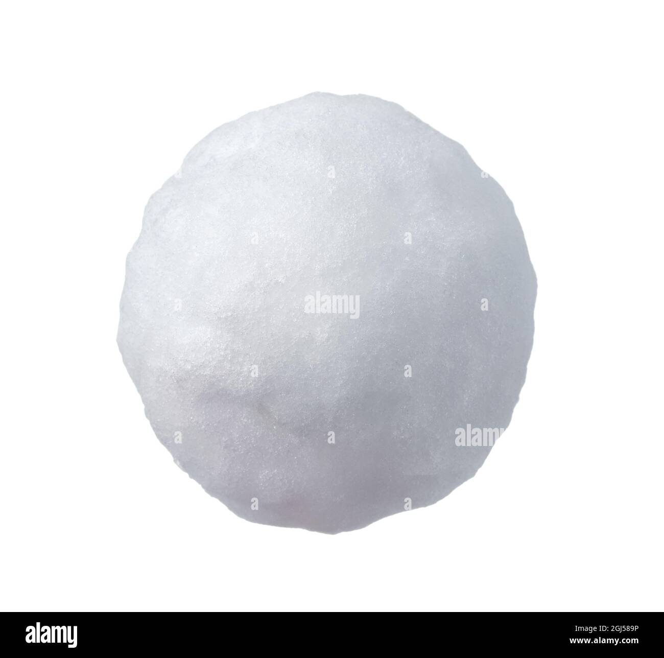 Boule de neige naturelle isolée sur blanc Banque D'Images
