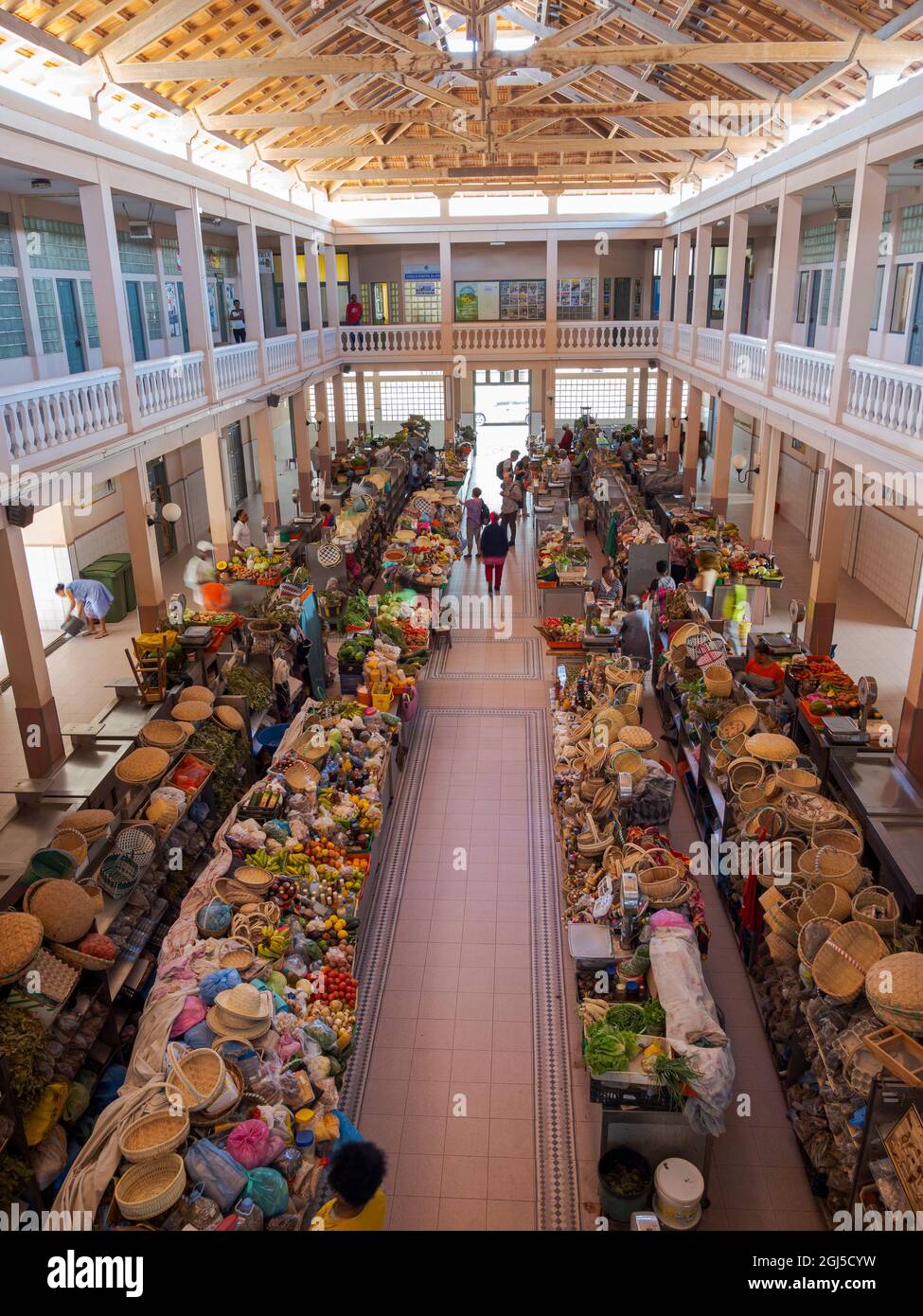 Mercado Municipal. Ville Mindelo, un port maritime sur l'île de Sao Vicente, Cap-Vert. Afrique. (Usage éditorial uniquement) Banque D'Images