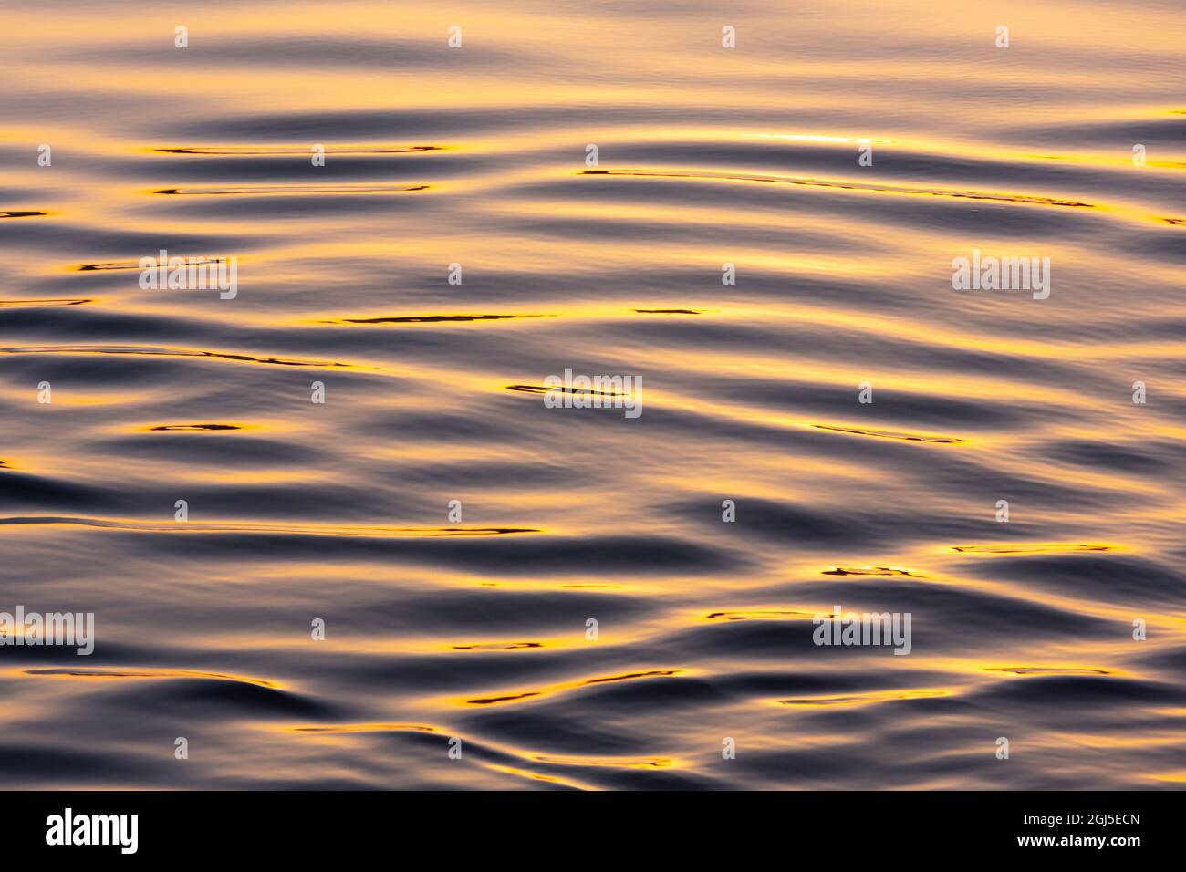 Égypte. Des motifs d'ondulation sur le Nil au coucher du soleil. (Usage éditorial uniquement) Banque D'Images