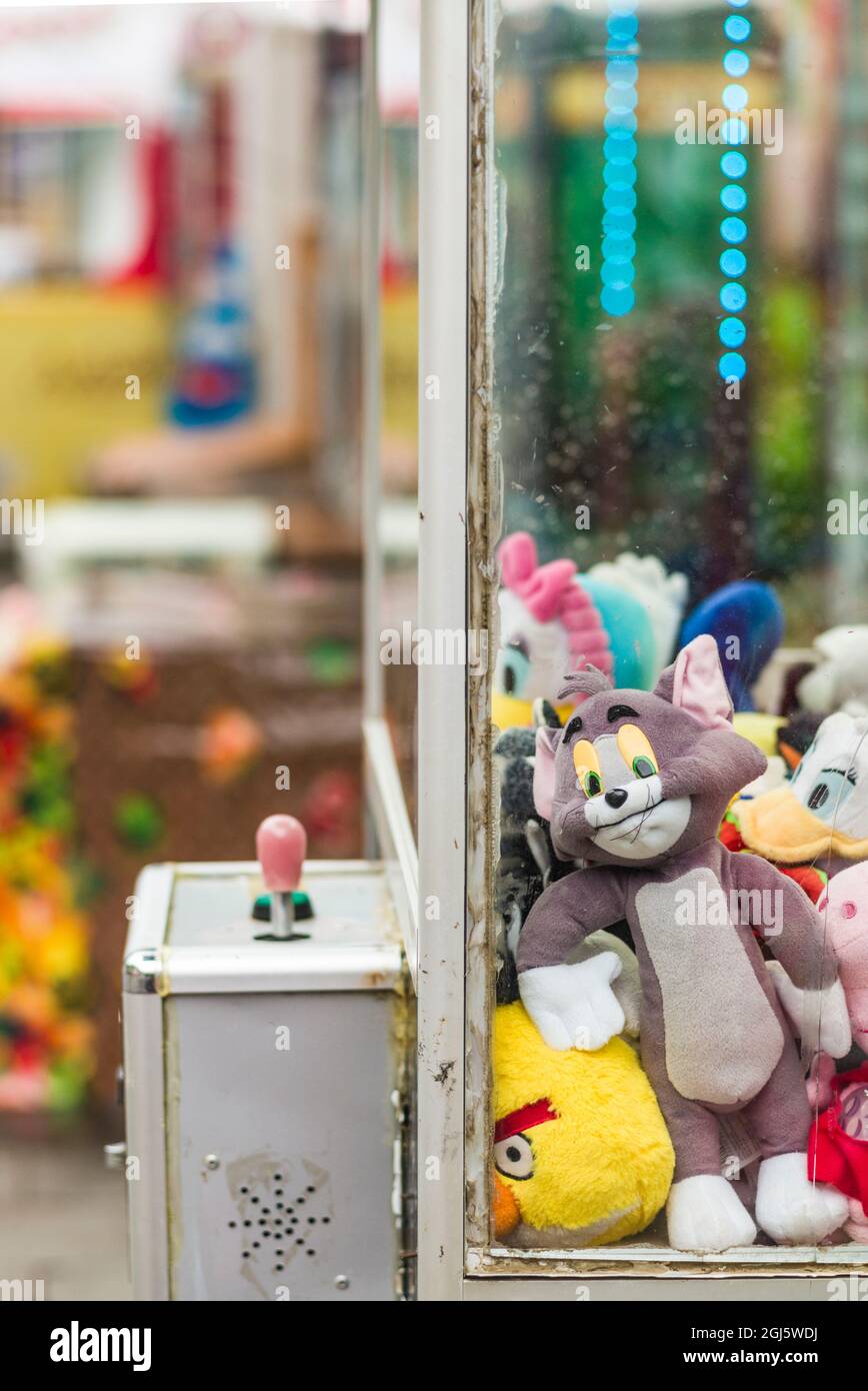 Géorgie, Borjomi. Célèbre station d'eau minérale, détails de jeux d'arcade. Banque D'Images