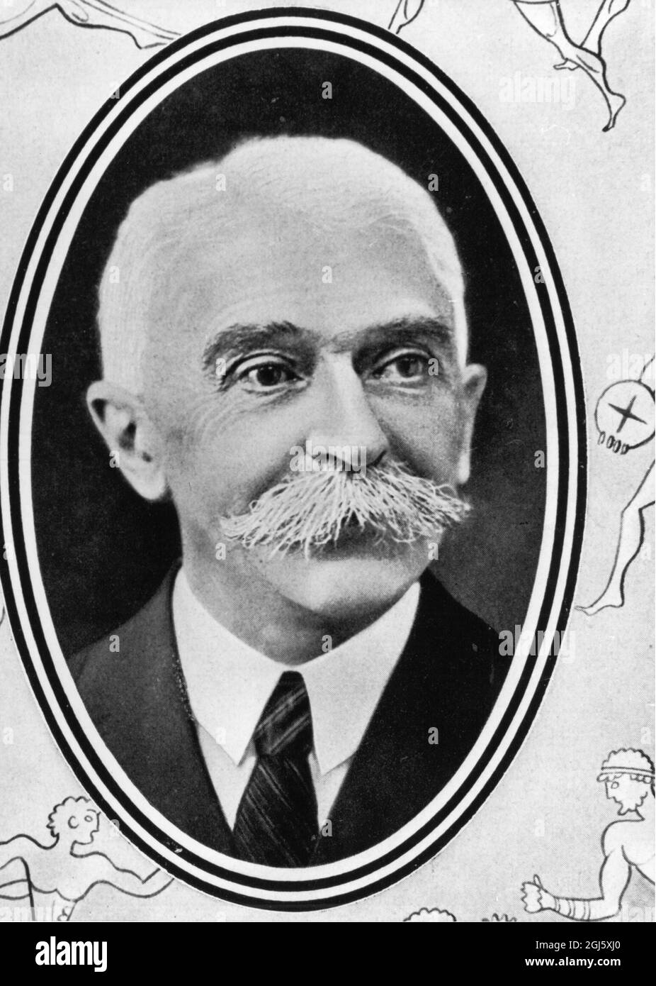 Pierre de Caubertin était un pédalo et historien français, mieux connu comme le fondateur et président du Comité International Olympique . Banque D'Images