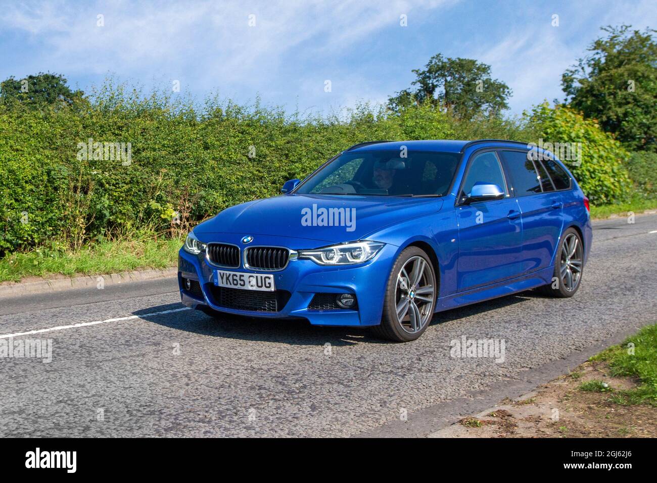 2015 BMW 3 Series 420D XDrive M Sport Gran coupe en route vers Capesthorne Hall Classic July car show, Cheshire, Royaume-Uni Banque D'Images