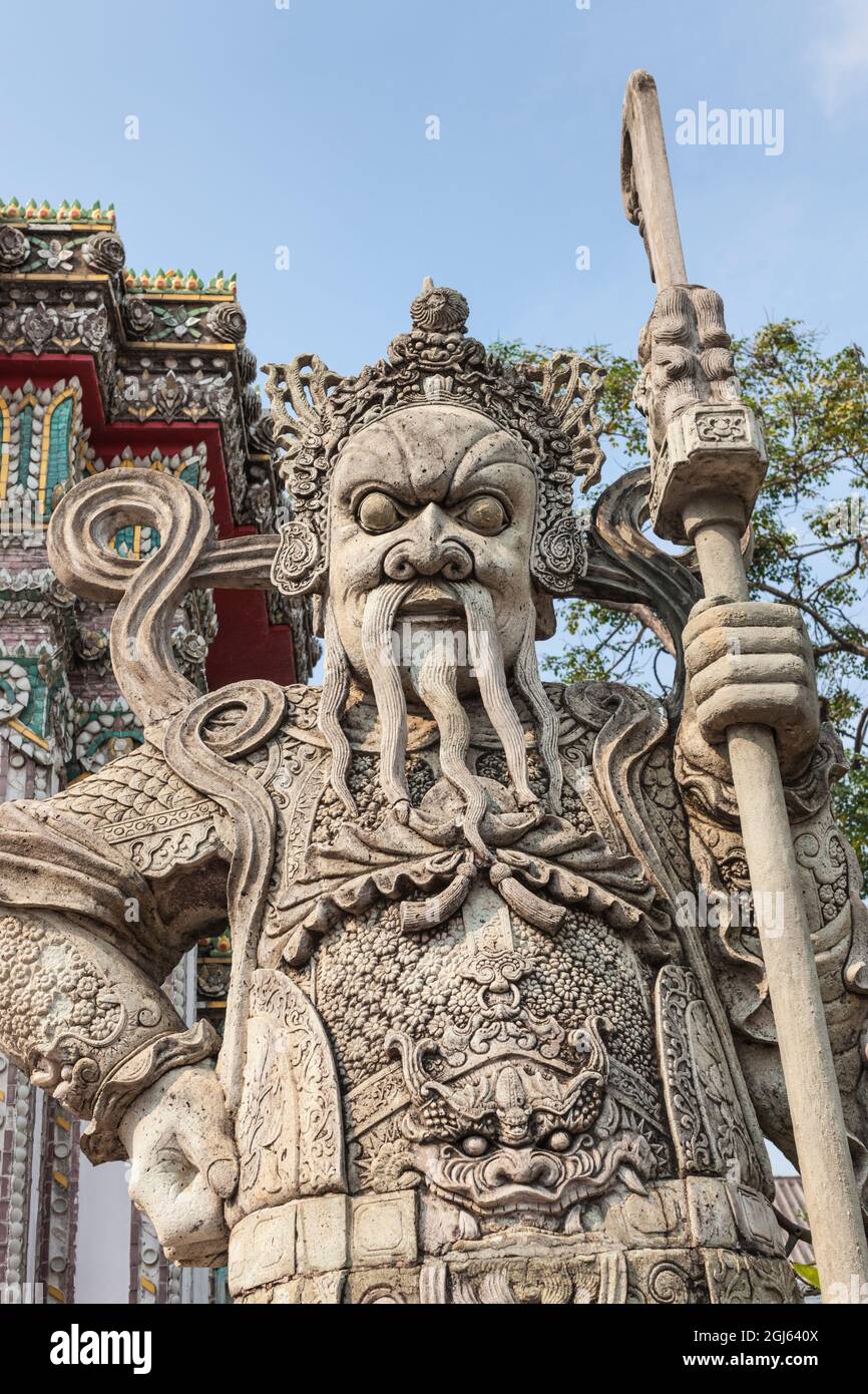 Thaïlande, Bangkok. Ko Ratanakosin, Wat Pho, géant de la pierre. Banque D'Images