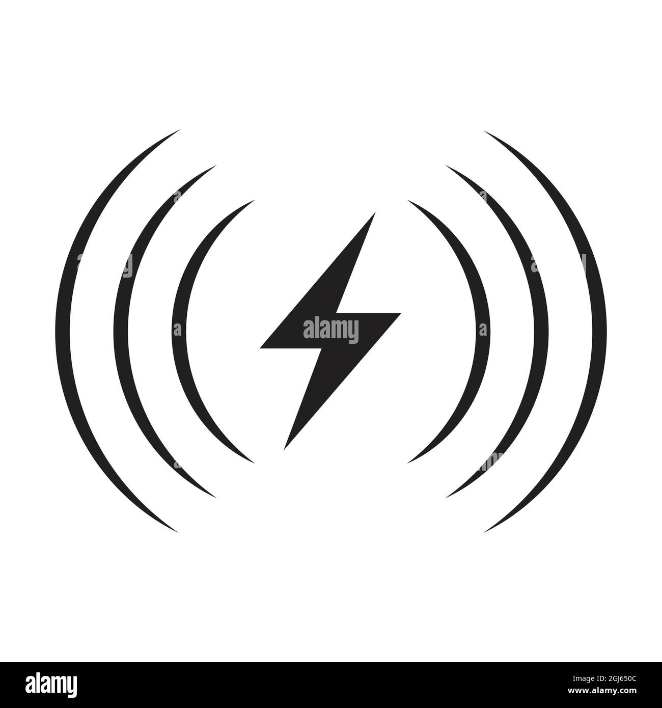 Collection d'intelligence artificielle pour le vecteur d'icône de charge sans fil pour votre conception Web, logo, interface utilisateur. Illustration Illustration de Vecteur