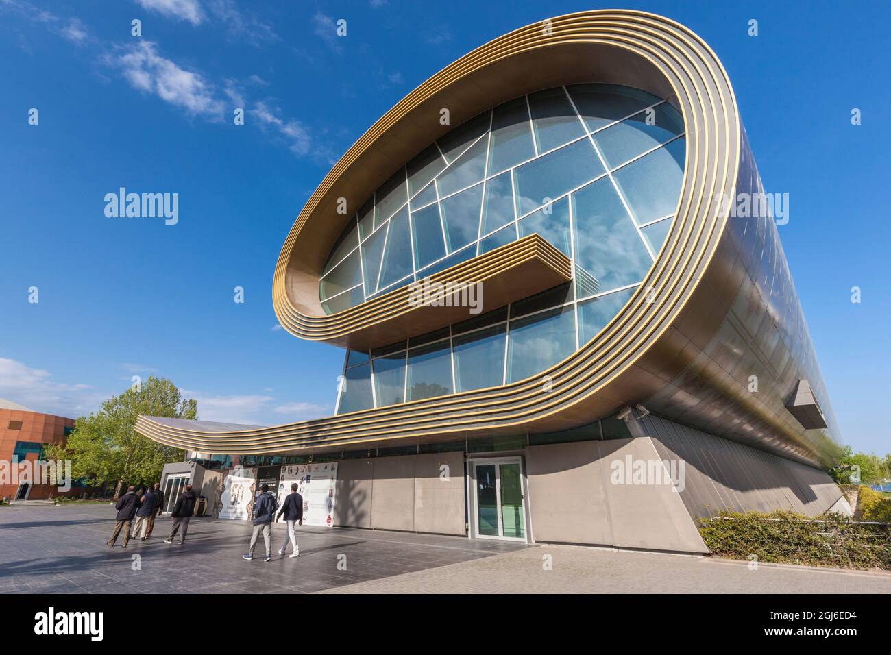Azerbaïdjan, Bakou. Promenade de Bulvar, Musée du tapis. Banque D'Images