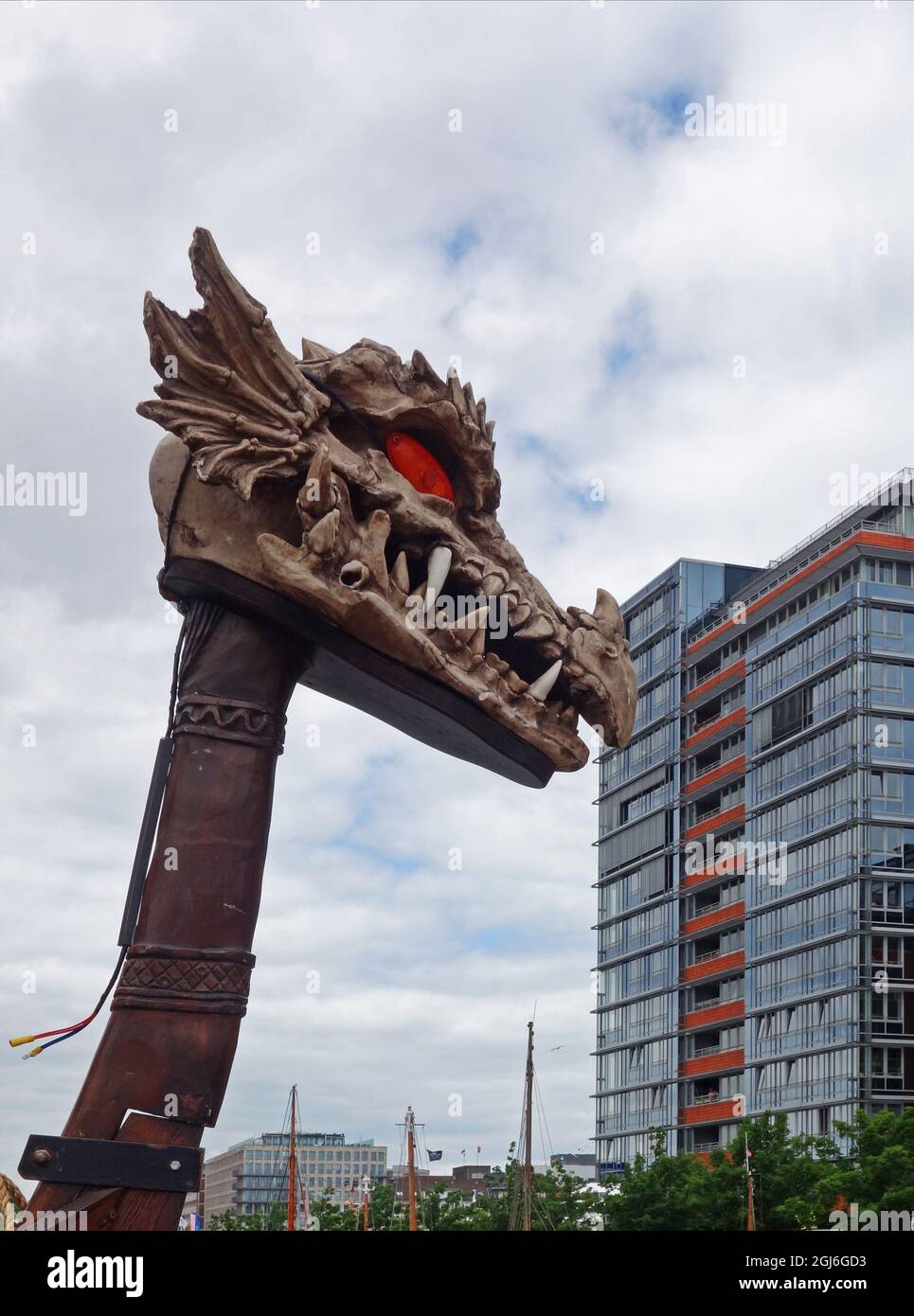 dragon dans la ville, Kiel, Allemagne Banque D'Images