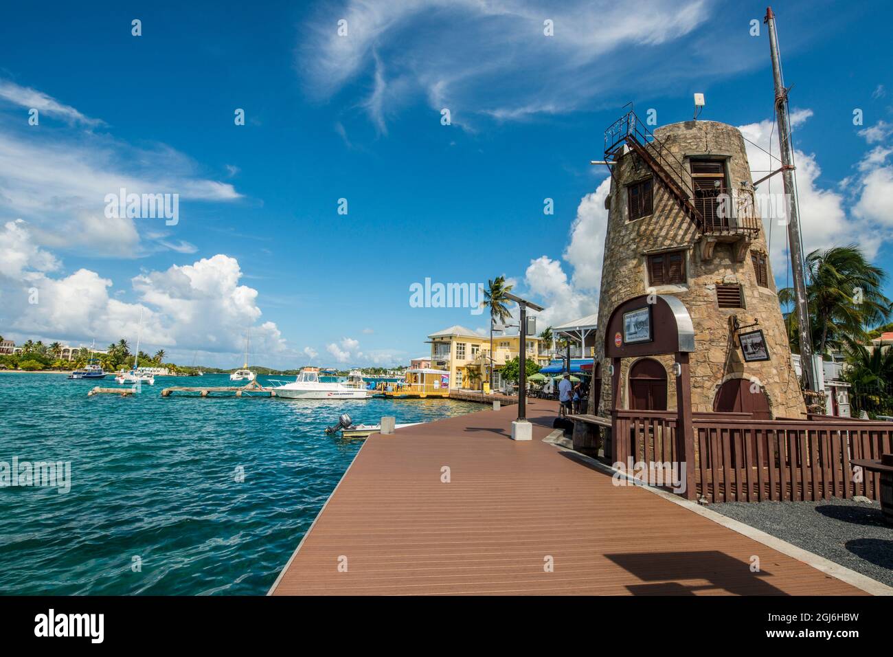Christiansted harbor, à Sainte-Croix, une des îles Vierges américaines. Banque D'Images Christiansted harbor, à Sainte-Croix, une des îles Vierges américaines. Banque D'Images