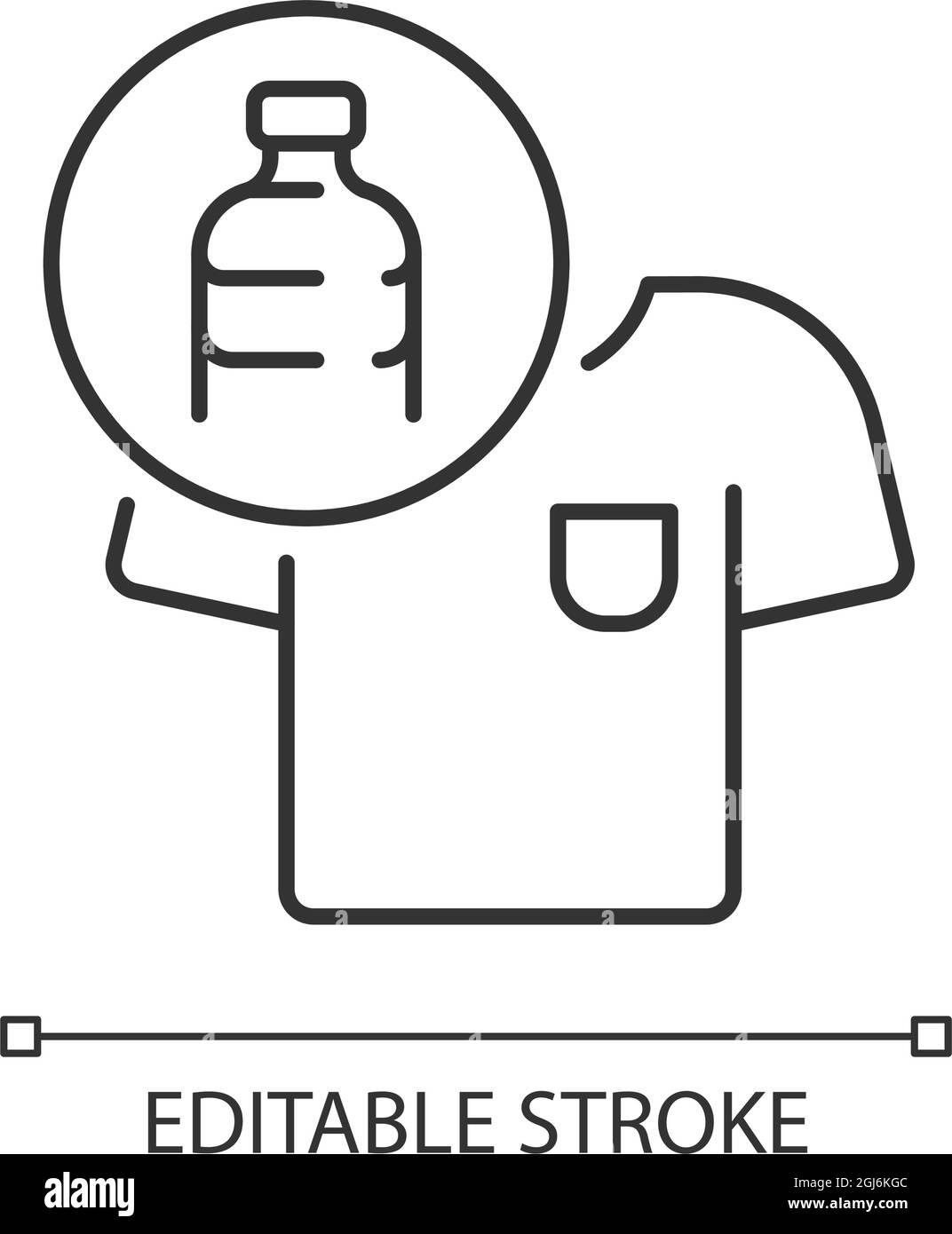 Vêtements en bouteilles en plastique icône linéaire Illustration de Vecteur