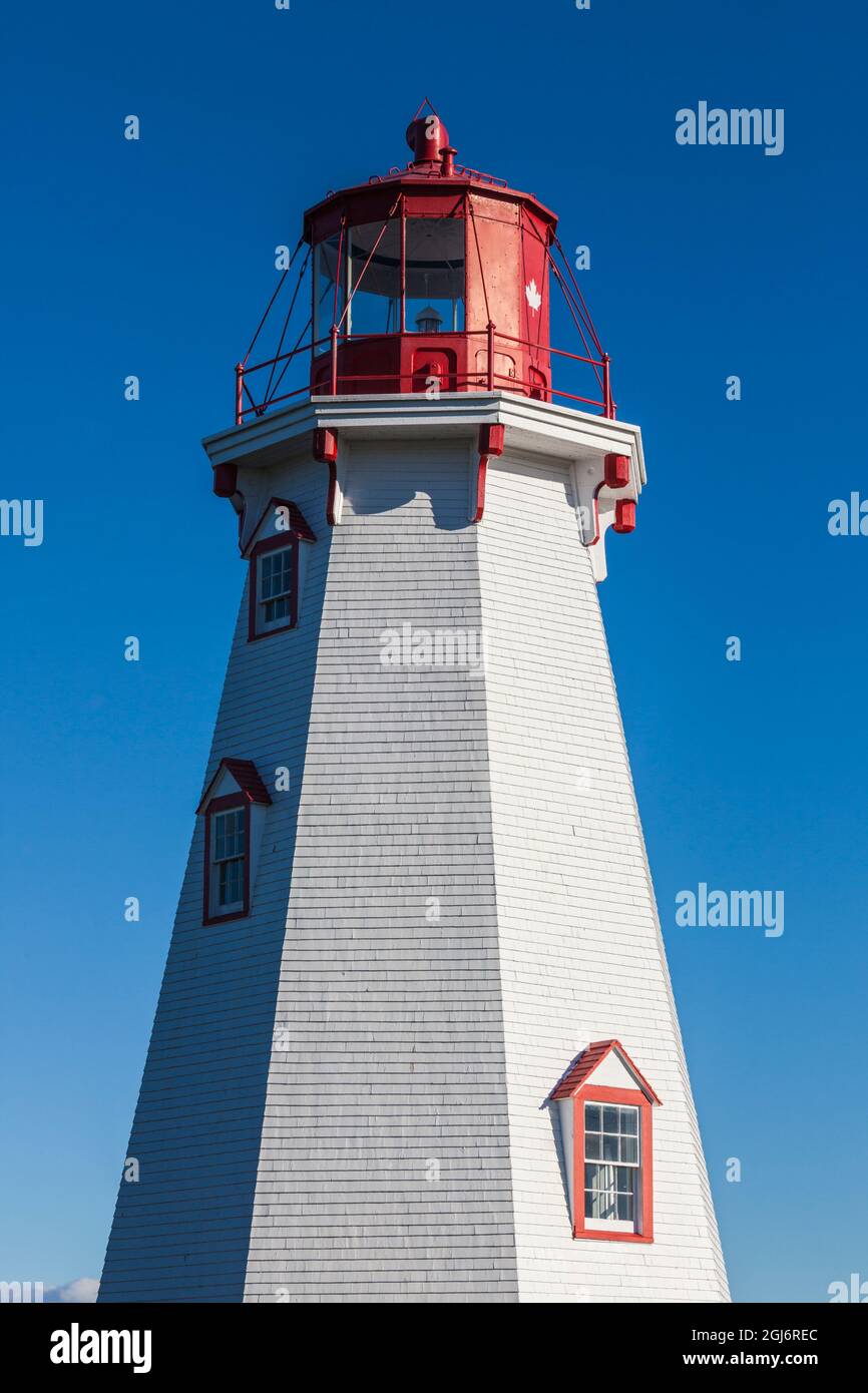 Canada, Île-du-Prince-Édouard, phare de Panmure Head. Banque D'Images