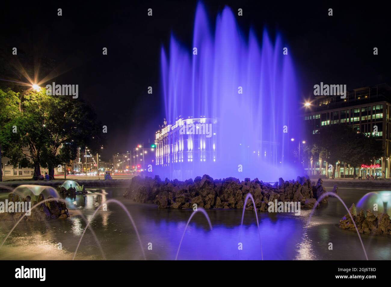 Europe, Autriche, Vienne, Hochstrahlbrunnen, Fontaine commémorant l'approvisionnement en eau de Vienne Banque D'Images