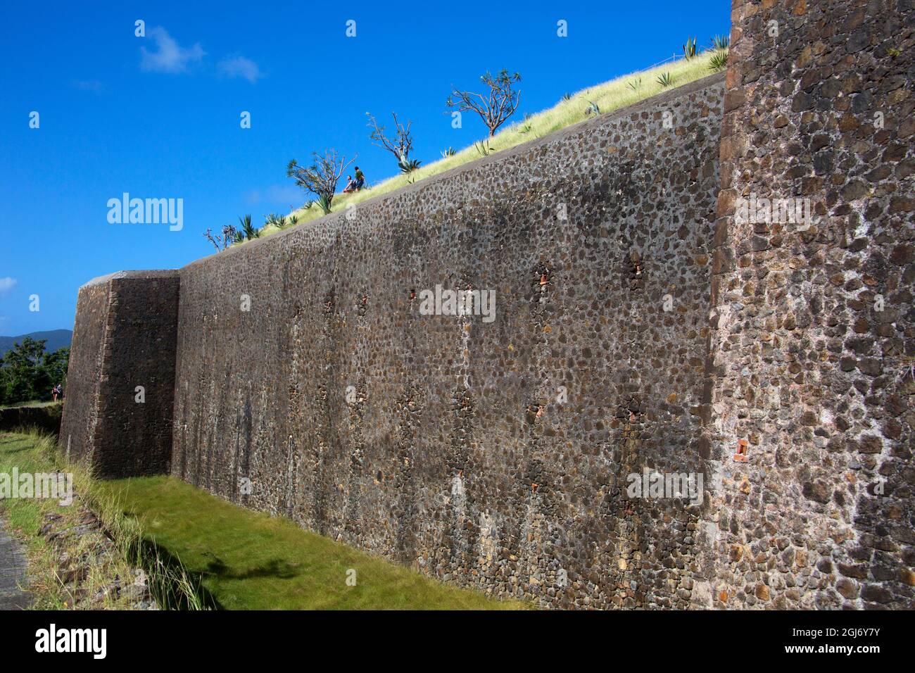 France, Guadeloupe, les Saintes. Le fort Napoléon sur l'île de Terre, de, Haut, Guadeloupe. Banque D'Images