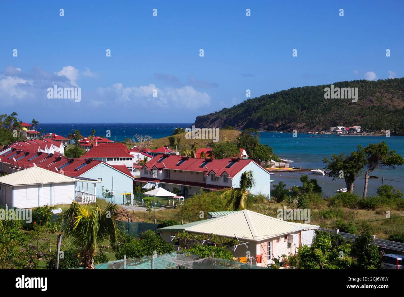 France, Guadeloupe, les Saintes. La Baie du Marigot sur l'île de Terre, de, Haut. Banque D'Images