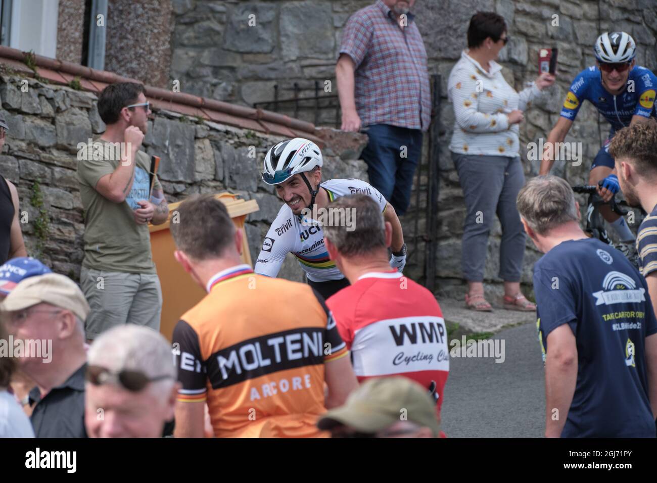 Julian Alaphippe descendant après la course à la Grande Orme, Llandudno pour la fin du Tour de Grande-Bretagne 2021 Stage 4 Banque D'Images