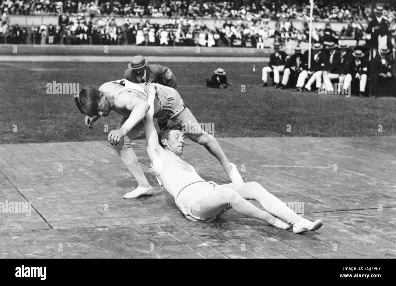 Programme Officiel Des Jeux Olympiques De Stockholm 1912 - Lutte - État Correct