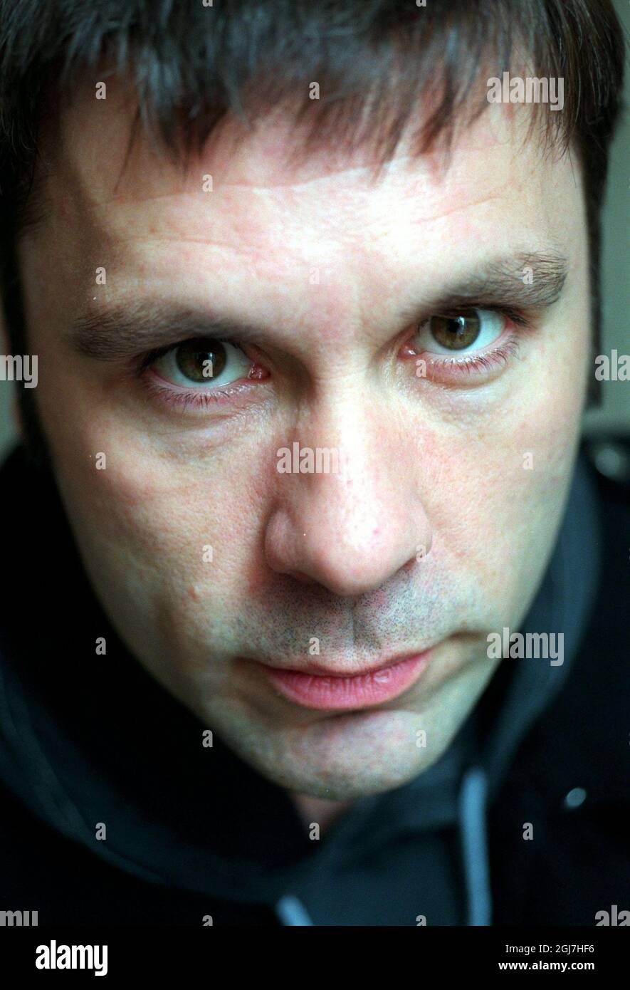 Stockholm, DOSSIER 1998-08-27, Bruce Dickinson, ancien chanteur du groupe de métaux lourds Iron Maiden. Foto: Fredrik Sandberg/ SCANPIX code 71420. Banque D'Images