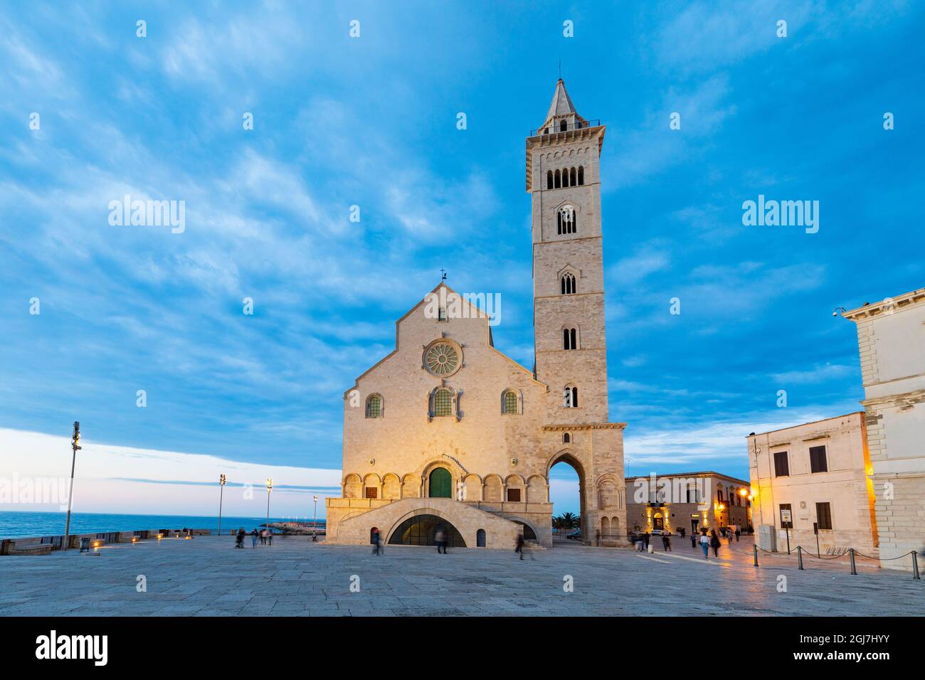 Italie, Pouilles, province de Barletta-Andria-Trani, Trani. La cathédrale de San Nicola Pellegrino. Banque D'Images