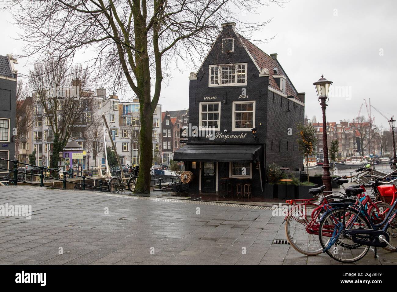 Europe, pays-Bas, Amsterdam. Maison historique construite en 1695. Banque D'Images