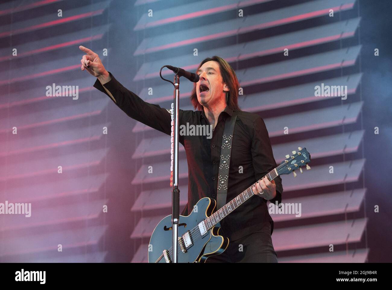 KALMAR 20150718 per Gessle du duo suédois Roxette se produit à Fredriksskans à Kalmar ce samedi soir. C'est le premier spectacle des groupes en Suède depuis plusieurs années. Foto: Sven Lindwall / EXP / TT / Kod: 7117 ** OUT AFTONBLADET ** Banque D'Images