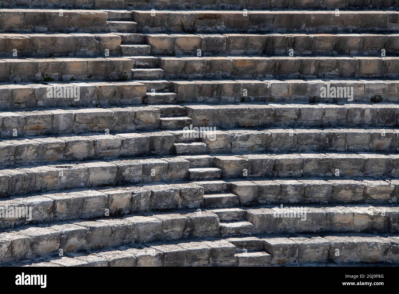 Chypre, site archéologique antique de Kourion. Le théâtre, vers 2e siècle avant J.-C., 3 000 sièges. Banque D'Images