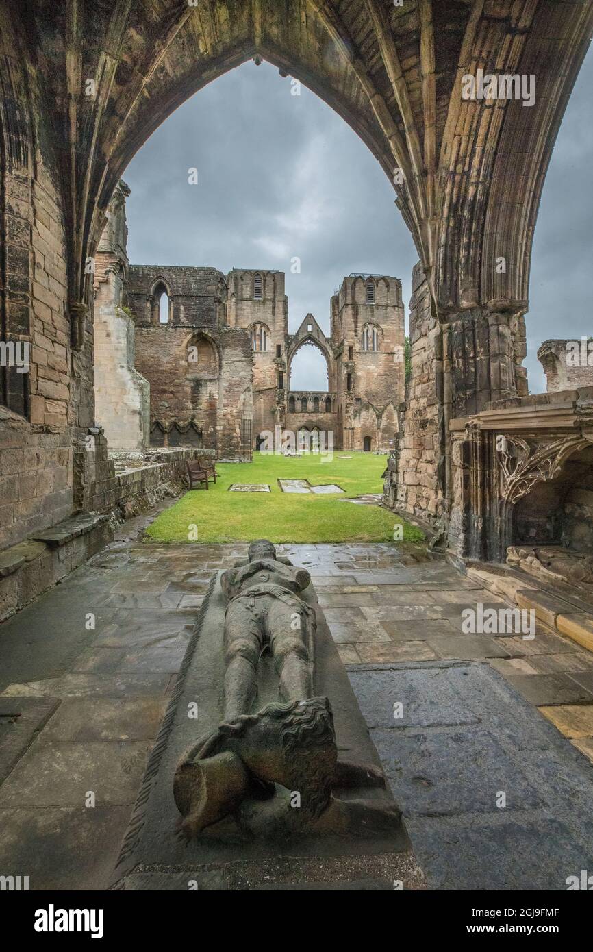 Écosse, Elgin. Ruines de la cathédrale d'Elgin du XIIIe siècle. Banque D'Images