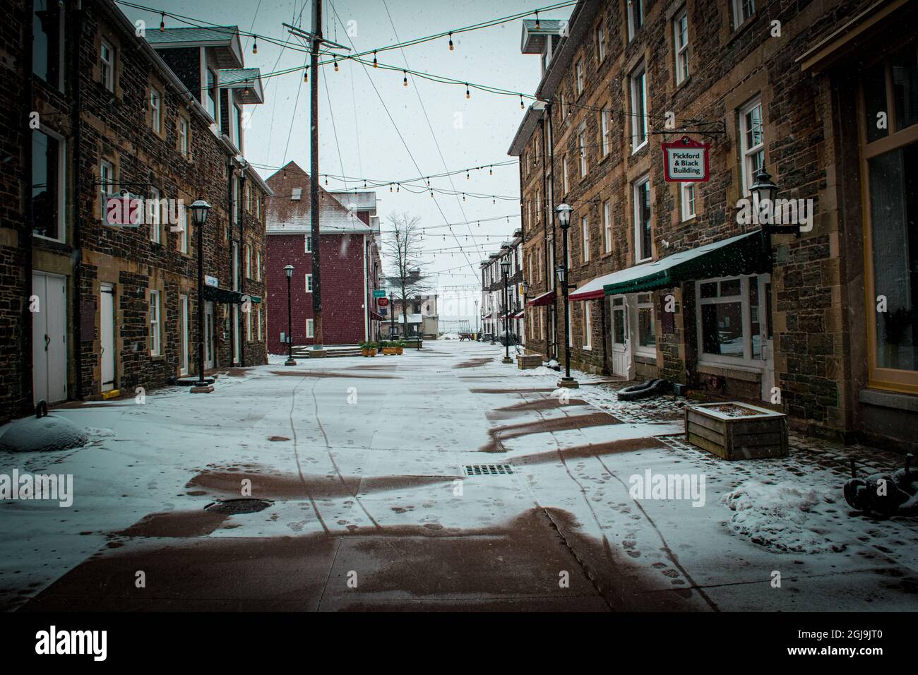 Bâtiments riverain de Halifax (propriétés historiques), quai Privateers Banque D'Images