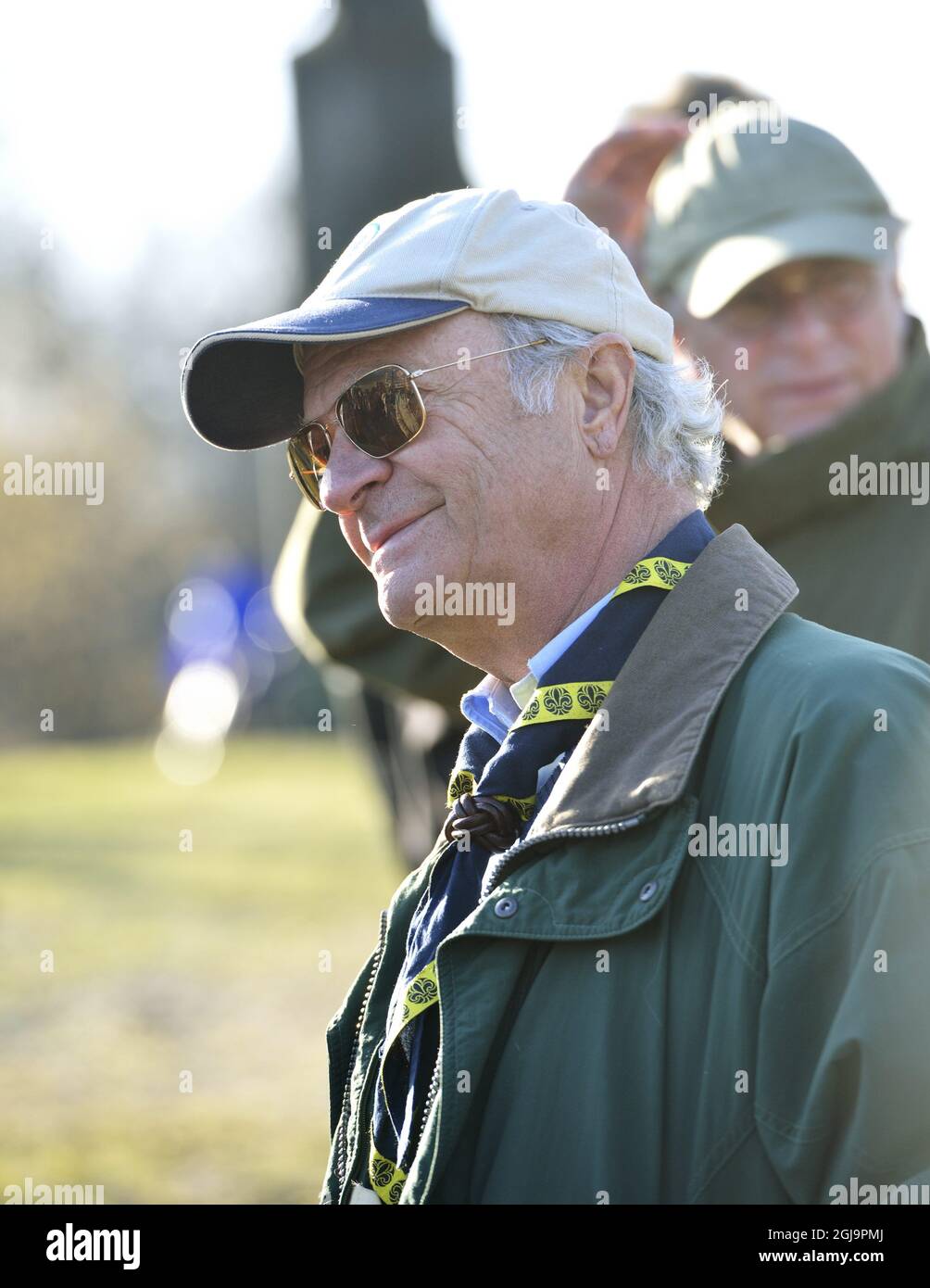 STOCKHOLM 2013-04-21 le roi Carl Gustaf est vu lors d'un événement scout à Stockholm en Suède. Foto: Henrik Montgomery / SCANPIX / Kod 10060 Banque D'Images