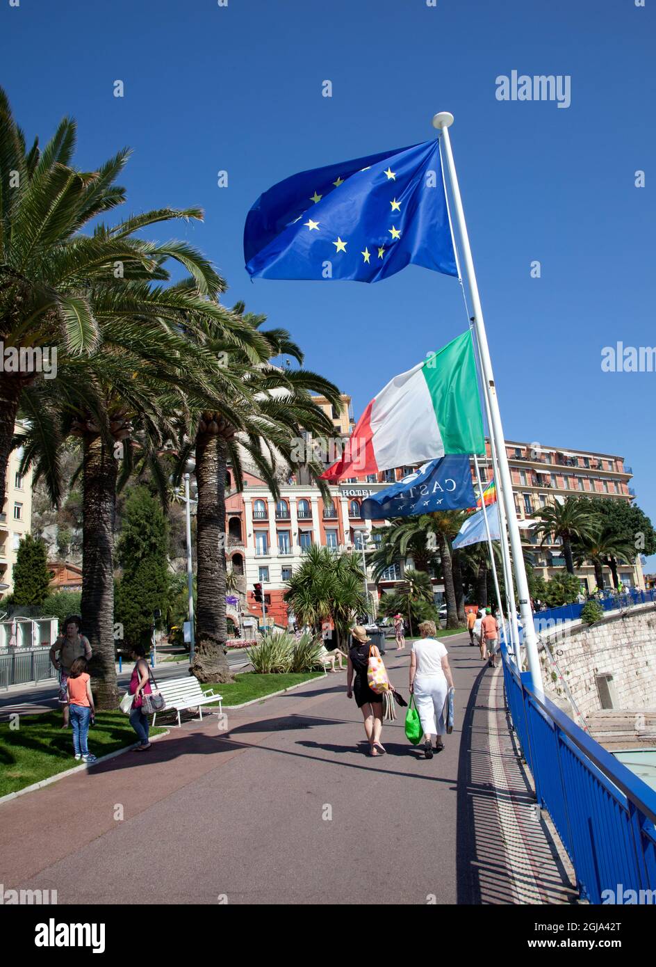 NICE 2015-10-23 vue sur la rue depuis la Promenade des Anglais dans la ville de Nice en France Foto Jeppe Gustafsson / TT / Kod 71935 Banque D'Images