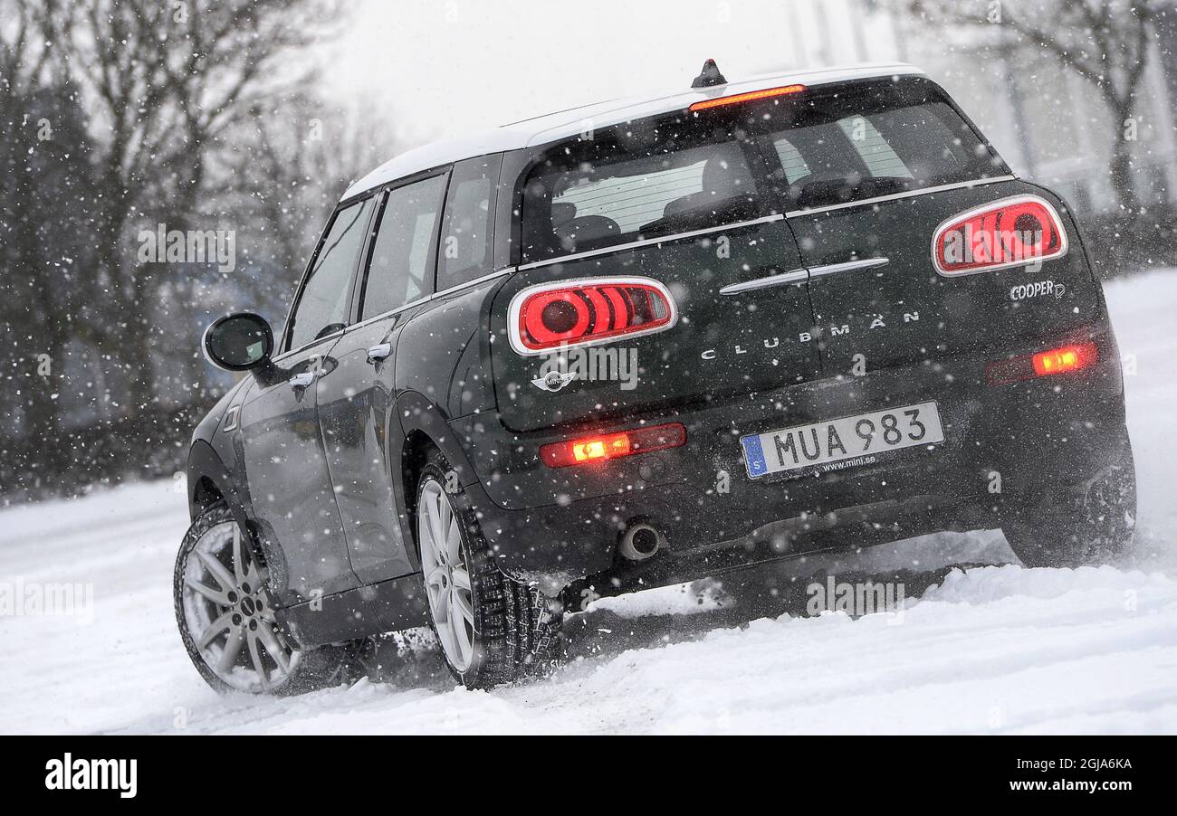 UPPSALA 2016-01-13 Mini Clubman Cooper D automate. Foto: Anders Wiklund / TT Kod 10040 voiture, circulation, route, rue, transport, communication, Banque D'Images