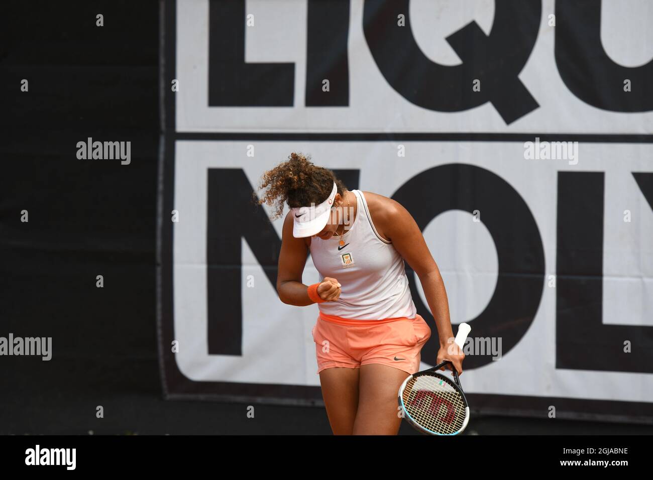 Mayar Sherif remporte un match contre Katarzyna Kawa Liqui Moly Open WTA tennis Turnier Karlsruhe TC Rüppurr 9.septembre 2021 Banque D'Images