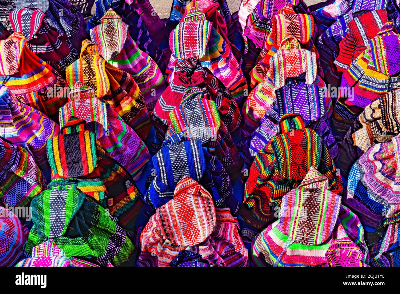 Textiles colorés, Oaxaca, Mexique. Banque D'Images
