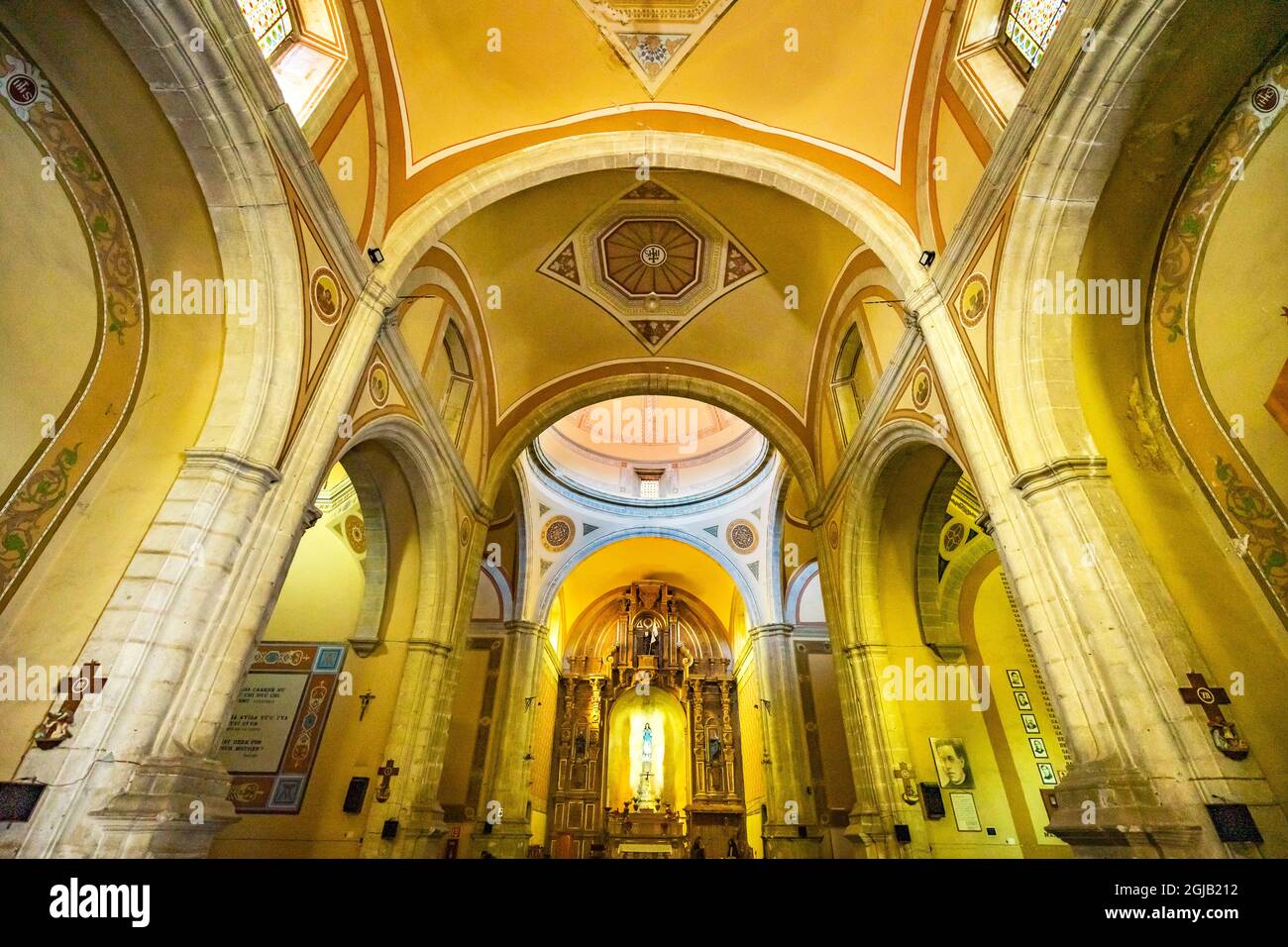 Église Templo de la Compania, Oaxaca, Mexique. Construit autour de 1596 près de Zocalo. Banque D'Images