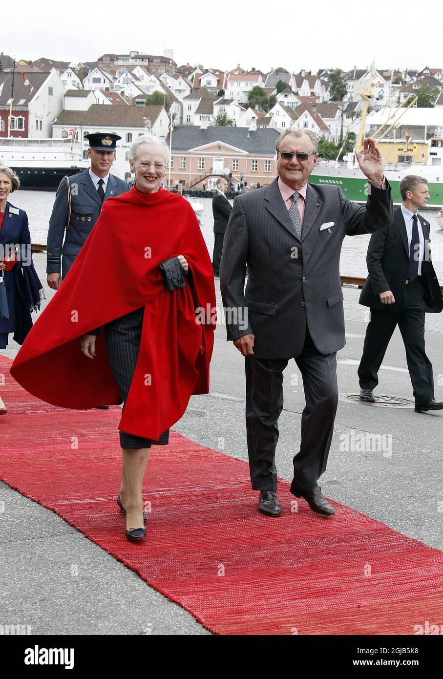 STAVANGER 2007-07-04 Reine Margrethe et Prince Henrik photographiés lors de la célébration du 70e anniversaire de la Reine à Stavanger, Norvège, le 4 juillet 2007. Photo: Suvad Mrkonjic / XP / SCANPIX / Kod: 7116 ** SUÈDE SORTIE, AFTONBLADET, PUNKT se ** Banque D'Images